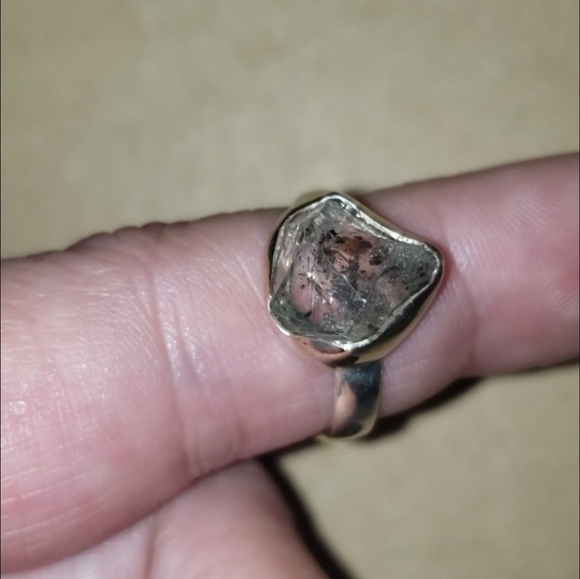 Herkimer Quartz Ring 925 Silver - Picture 12 of 16